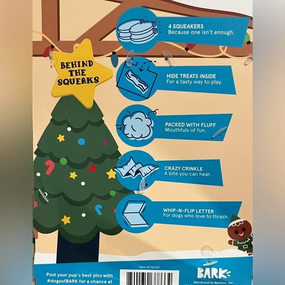 Bark Santa's Workshop Toy Set for Dogs, new!